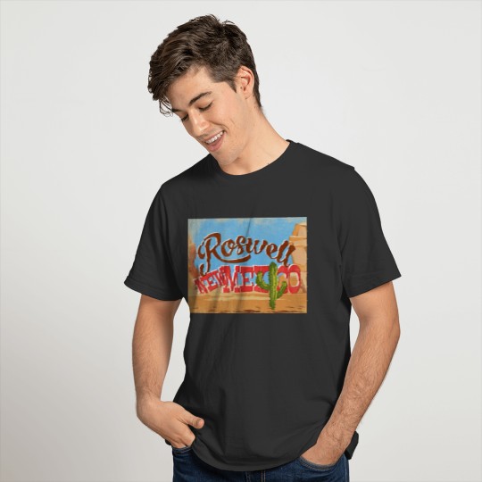 Roswell New Mexico Cartoon Desert Vintage Travel T-shirt