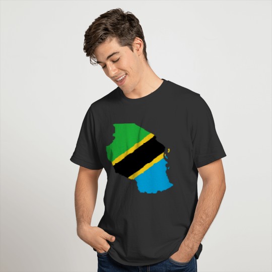 Tanzania Flag Map T-shirt