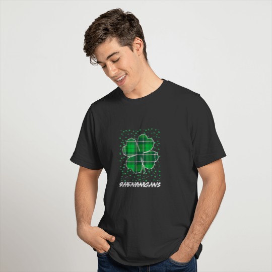 Funny St Patricks Day Irish Green Plaid Shamrock S T-shirt
