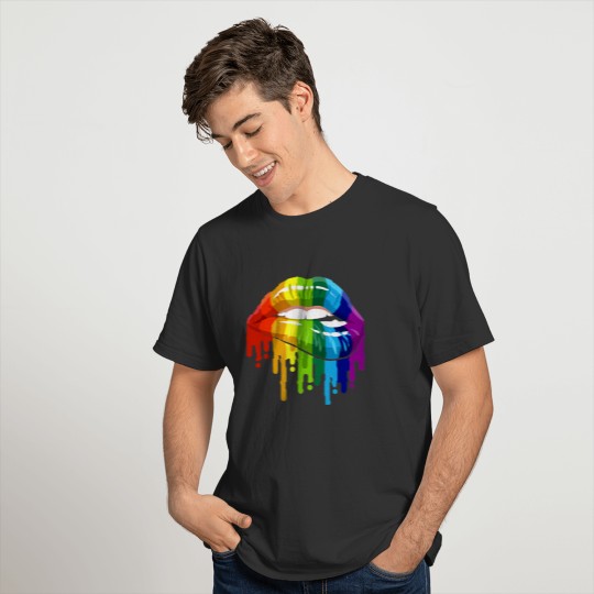 LGBT Rainbow Lip Gay Pride T-shirt