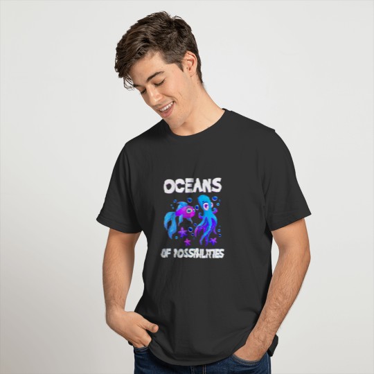 Oceans Of Possibilities Sea Animal Summer Reading T-shirt