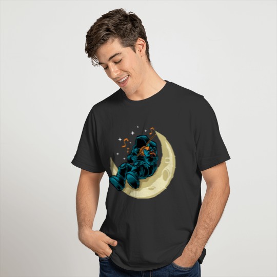 Astronaut Playing Violin On The Moon T-shirt