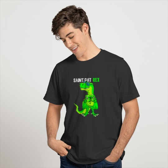 Happy St Pat T Rex Saint Patrick's Day Funny Dinos T-shirt