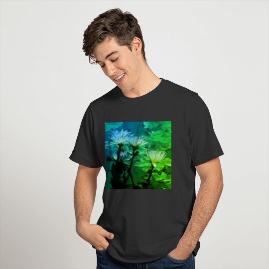 Blue & Green Lotus Waterlily T T-shirt