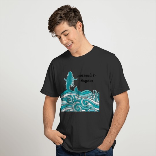 Funny Beach Mermaid Design T-shirt