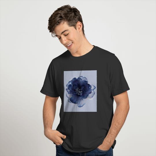BLUE PEONY FLOWER T-shirt
