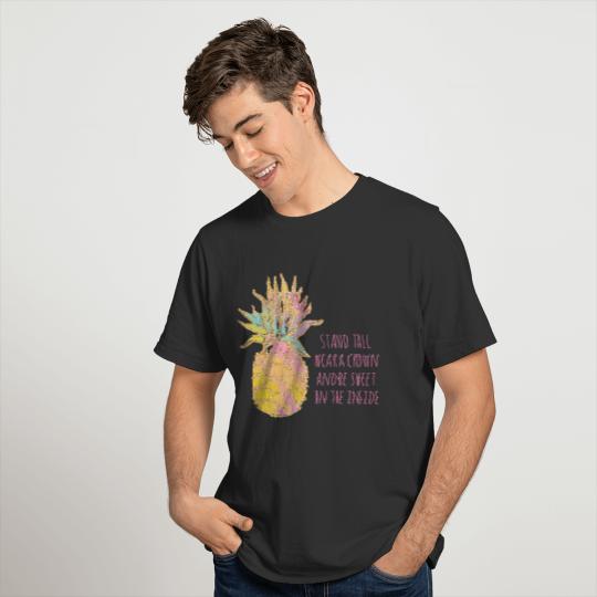 Rainbow and Gold Pineapple Be a Pineapple T-shirt