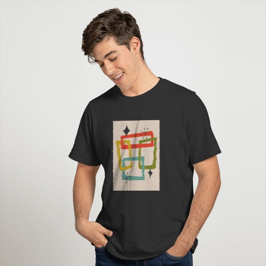Mid-Century Modern Geometric Abstract T-shirt