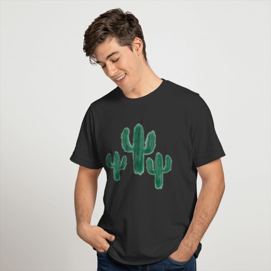 Watercolor Cactus Trio T-shirt