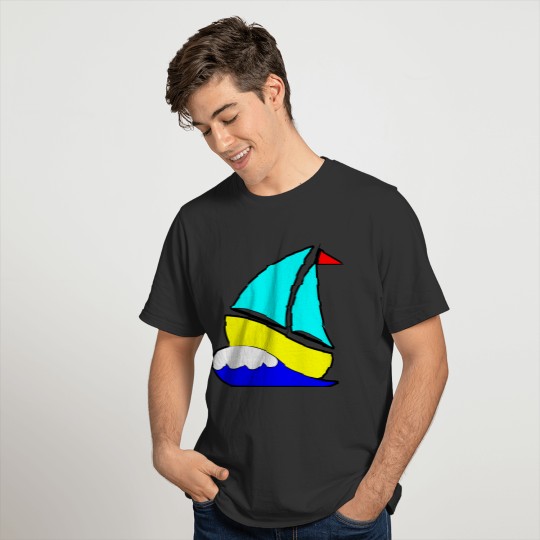 Whimsical Sailboat T-shirt