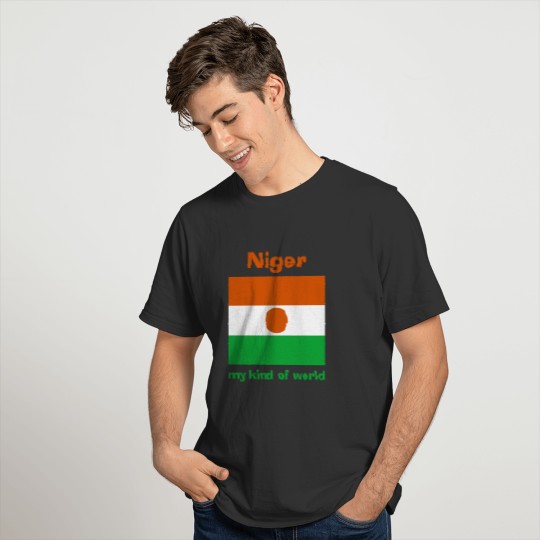 Niger Flag + Map + Text T-shirt
