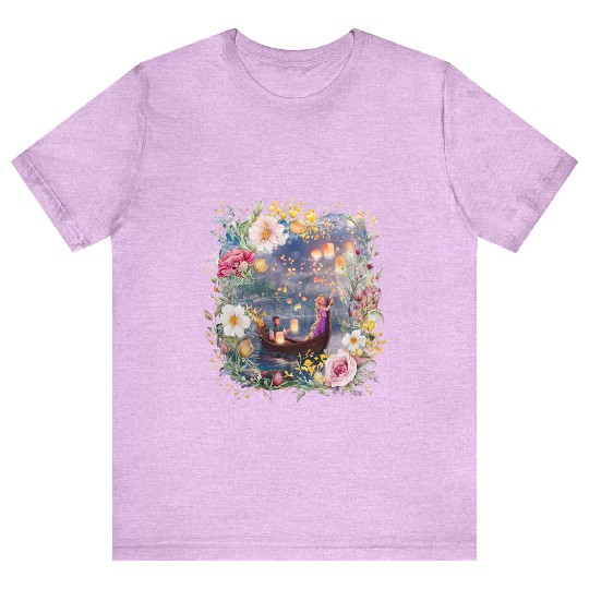 Retro Vintage Disney Tangled Rapunzel Floral Shir