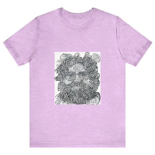 Psychedelic Optical Illusion Patterns - Jerry Garcia Face Zebra Stripes / Swirls - Psychedelic - T-Shirt