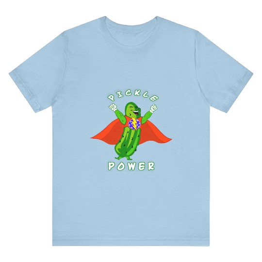 Pickleball Pickle Power Superhero T Shirts