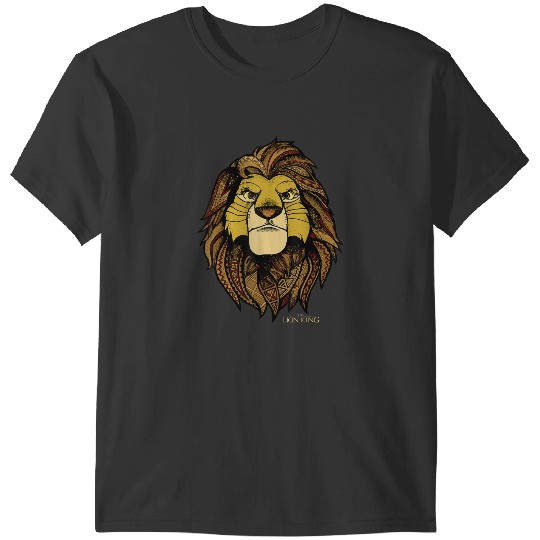 Disney The Lion King Simba Tribal King Distressed Portrait T-Shirts