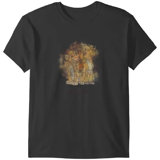 Disney Lion King Simba And Nala Watercolor Graphic T-Shirts