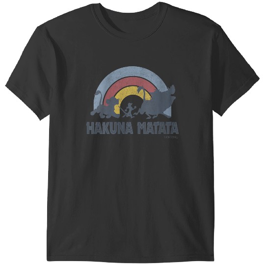 Discover Disney The Lion King Hakuna Matata Distressed Rainbow Logo T-Shirts