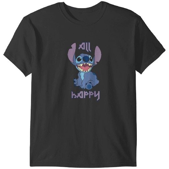 Discover Disney Lilo Stitch All Happy Cute Stitch Smiling Portrait T-Shirts