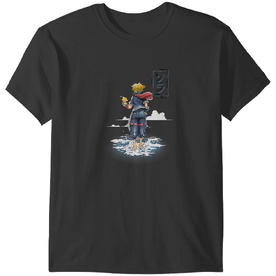 Discover Disney Kingdom Hearts Sora Walking On Water Big Chest Poster T-Shirts