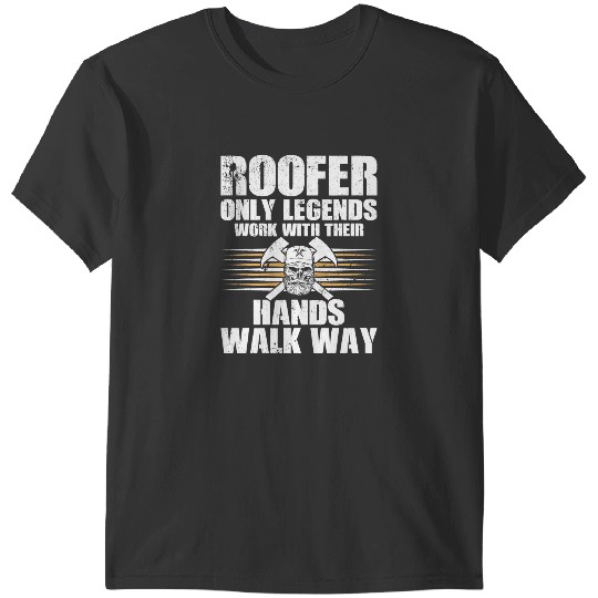 Discover Roofer Funny Retro Roofing Roof Equipment Job Repair32 68 T-Shirts