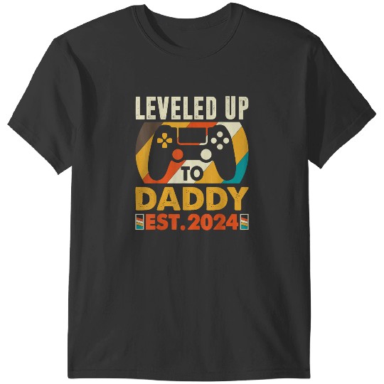 Discover Vintage Leveled Up To Daddy Est 2024 Gaming T-Shirts