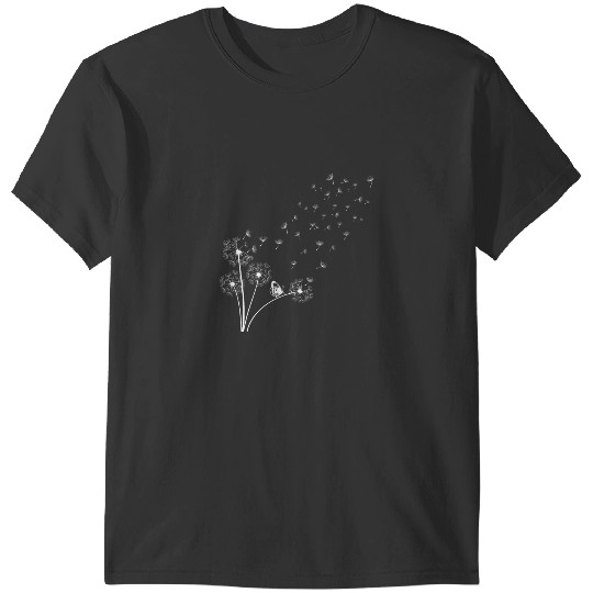 Discover Dandelions and butterfly nature inspired botanical design T-Shirts