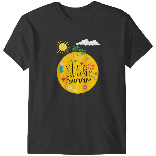 Discover Aloha Summer Sunny Beach Vibe Design T-Shirts
