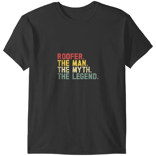 Discover Roofer Funny Retro Roofing Roof Equipment Job Repair21 T-Shirts