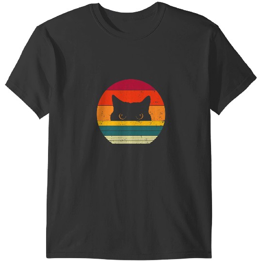 Discover Retro Cat Vintage Black Cat lover T-Shirts