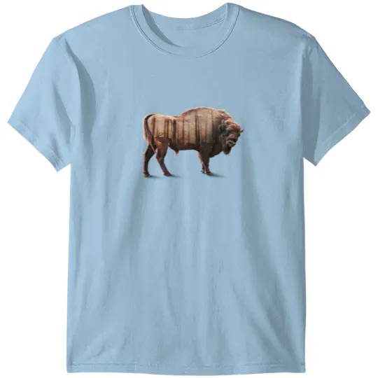 Bisons Forest Double exposure T-shirt