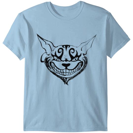 Cheshire cat creepy little animal black T-shirt
