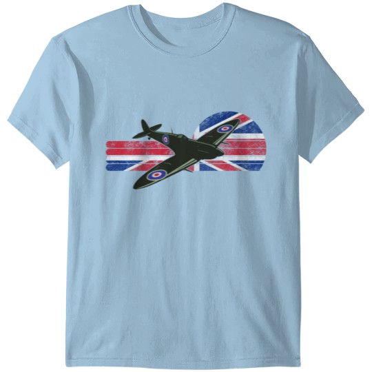 Discover Spitfire UK Flag Mk.1 RAF British WWII T-shirt