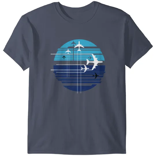 Geometric sky crossing ai T-shirt