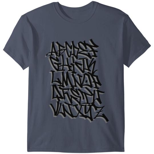 Discover Alphabet Graffiti Calligraphy T-shirt