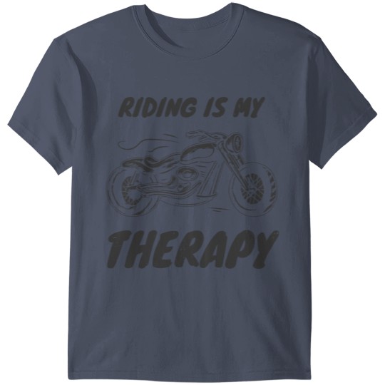 Discover Riding Chopper Bike Therapy T-shirt