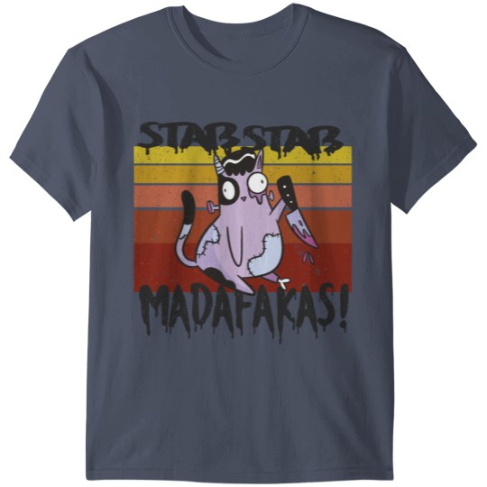 Discover Stab Stab Madafakas Zombie Cat T-shirt