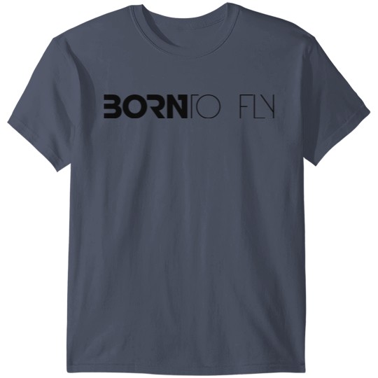 Discover Born to Fly Heli Design T-shirt