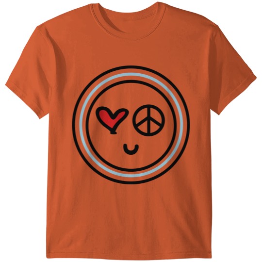 Discover Cute emotional face peace T-shirt