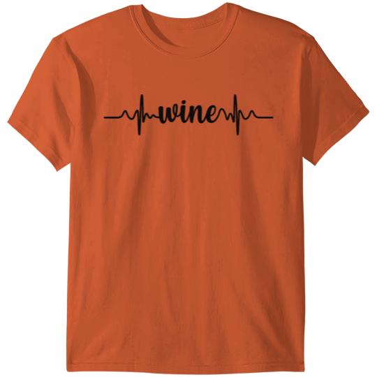 Wine Heartbeat Gift for Wine Lovers and Sommeliers T-shirt