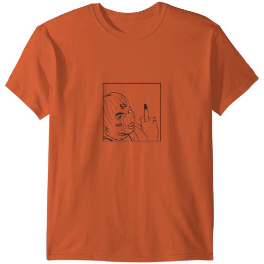 Baddie Aesthetic Ski Mask Dollar Sad Girl Finger T-shirt