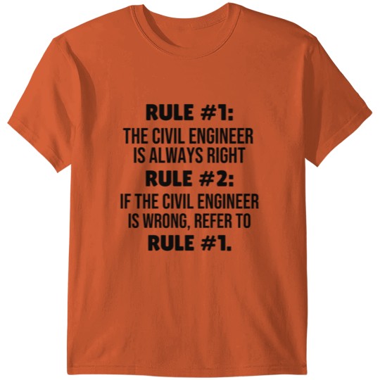 Discover Civil Engineering Rules Civil Engineer Gifts T-shirt