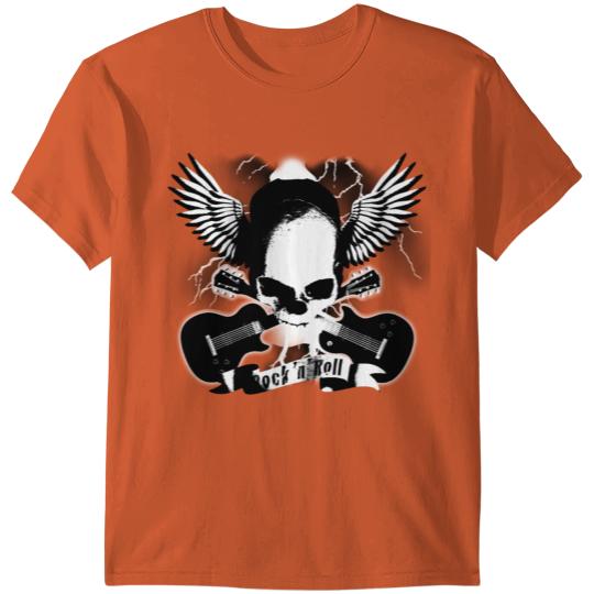 Discover skull_and_wings_and_guitars_b_sw T-shirt
