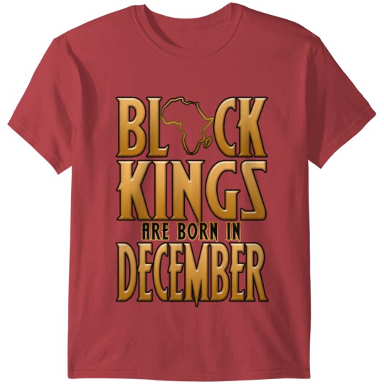 Discover Black Kings Are Born In December T-shirt