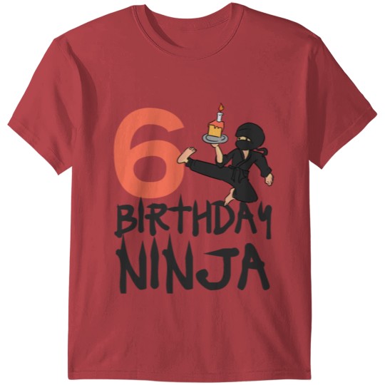 Discover 6 year old boy Birthday Ninja Karate T-shirt