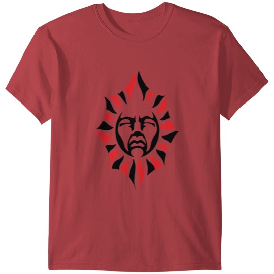 Discover TRIBAL SUN RED BLACK T-shirt