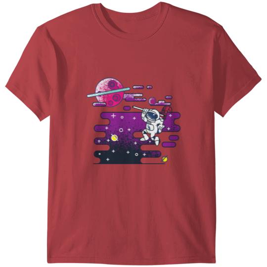 Discover Cartoon super astronaut in outer space | Gift idea T-shirt
