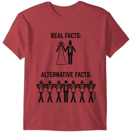 Discover Real Facts & Alternative Facts (Stag Party Groom) T-shirt