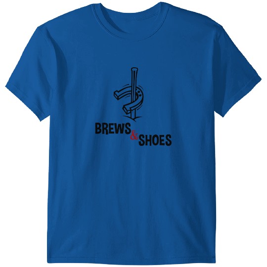 Brews n Shoes Horseshoe Ringer Pitching T-shirt