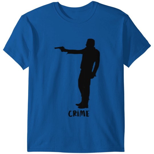 Discover crime man with gun siluette T-shirt