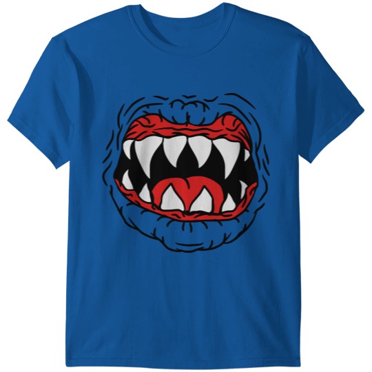 Discover Horror Halloween evil Monster mouth T-shirt